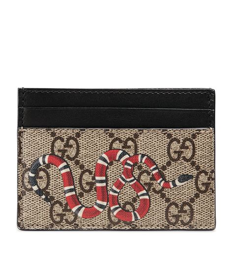 gucci kort holder|gucci kingsnake card holder.